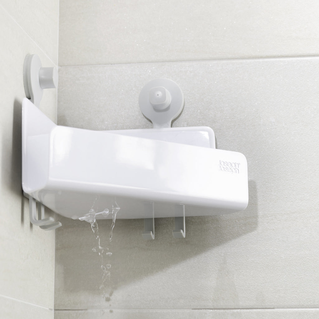 Corner Shower Caddy with Removable Mirror | EasyStore