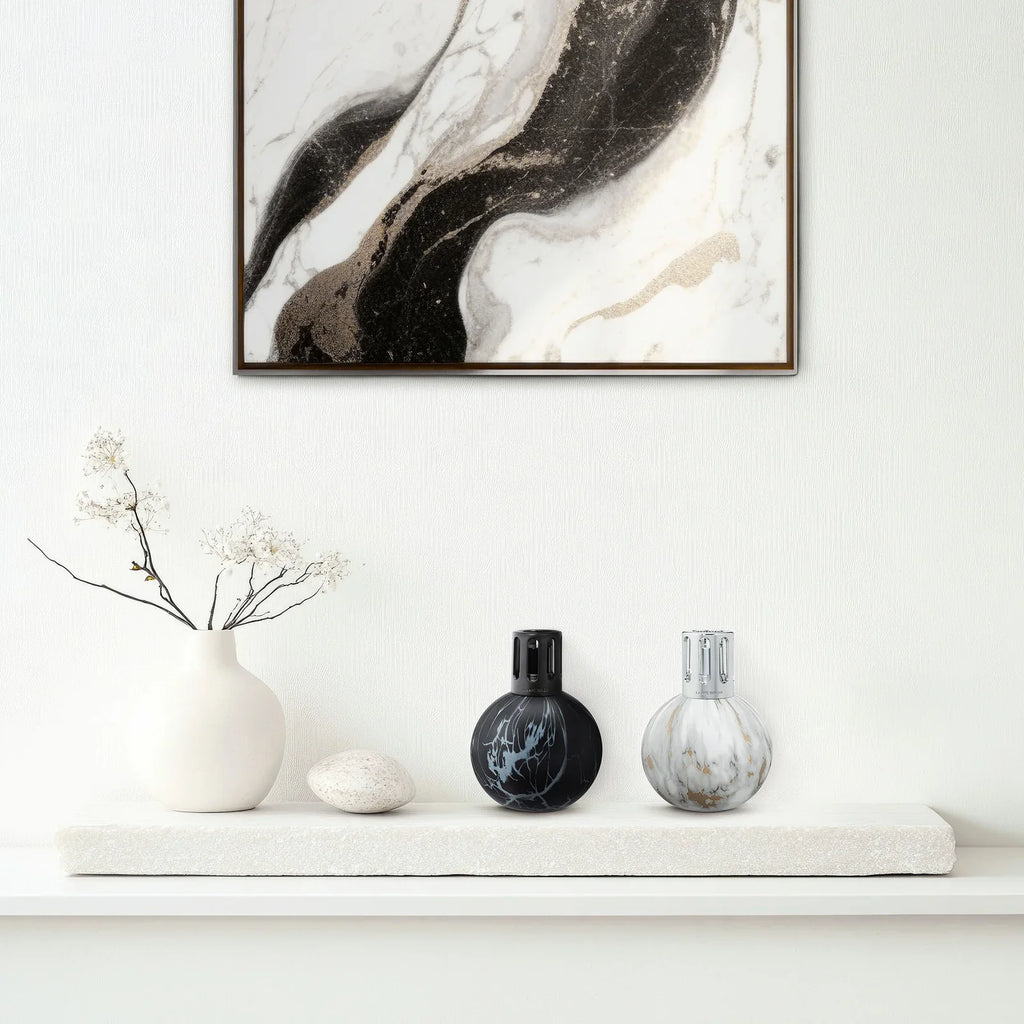 Marbled Fragrance Lamp | White